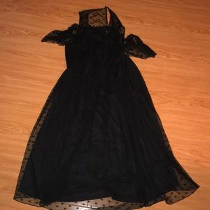 Off the Shoulder Sleeve Galaxy Star Dress